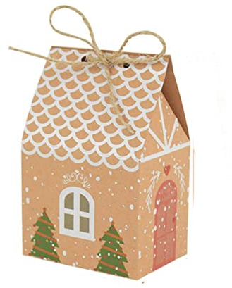 10 stücke Weihnachten Pralinenschachtel Taschen Weihnachtsmann Geschenkbox DIY Plätzchen Verpackung Tasche Frohe Weihnachten Party Dekoration Jahr Kinder Geschenk-B