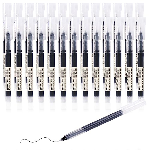 Chostky Rollerball-Stifte, 26 Stifte, Flüssige Tinte, Extrafein, 0.5mm, Schwarz, Kugelschreiber, Kalligraphie