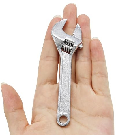 KZNKZN 1 mini chiave regolabile multifunzione in metallo, 10,2 cm, portatile, piccola, chiave a ganasca, chiave a mano per industria e riparazione auto