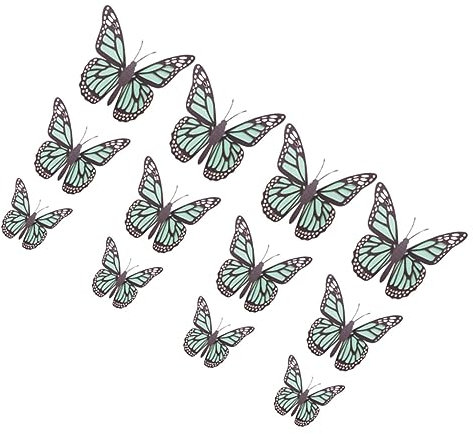 Zerodeko 12stücke Schmetterlings Wandaufkleber Hochwertige Dekorative Wandtattoos Für Hochzeit Und Partydekoration Abnehmbar Für Wohnzimmer Und Kinderzimmer