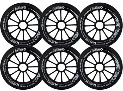 Generisch Inline Skate Rollen Inline Skate Räder 6/8er Pack 125 mm 85A Indoor/Outdoor Rollschuh Räder Racing Wheel Roller Blade Räder Wheel Replacement