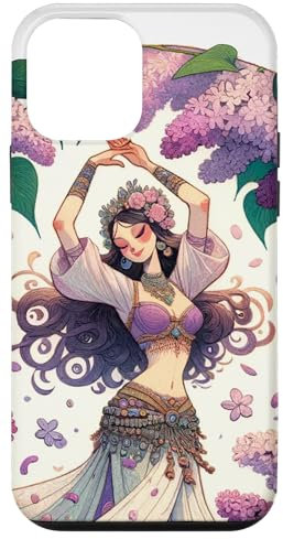 Custodia per iPhone 12 mini Lillà Danza Del Ventre Illustrazione Danza Del Ventre