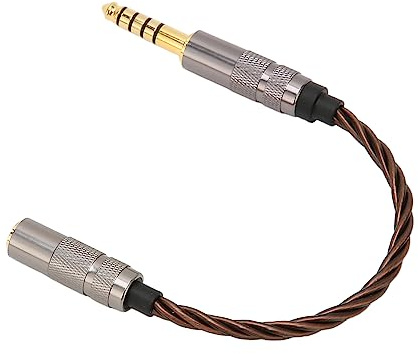Cavo Adattatore Bilanciato Maschio da 4,4 Mm a Femmina da 3,5 Mm, Cavo per Cuffie Portatile Placcato in Oro, per gli Amanti della Musica