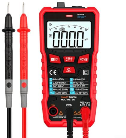 Multimetro digitale intelligente, con supporto, per misurare tensione CA/CC, capacità, resistenza, ecc, per elettronica automobilistica, elettrodomestici
