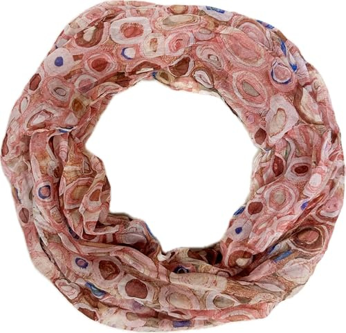 Jeamis Kreis Seide Loop Farbverlauf Frühling Rundschal Rainbow Unisex Sommer Leicht Schal Stola Dots