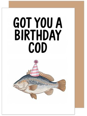 Edition Seidel Premium Geburtstagskarte mit Umschlag. Glückwunschkarte Grußkarte Karte Geburtstag Happy Birthday Mann Frau Freund Freundin lustig Fisch (G3777 SW025)