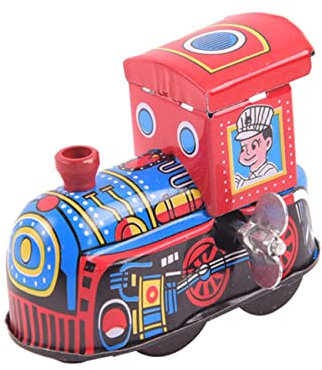 BESPORTBLE Giocattolo Treno Meccanico a Carica Manuale, Regalo Vintage per Ragazzo Ragazza, Artigianato Ferroviario Senza Batteria, Giocattolo Educativo per Migliorare Coordinazione e creatività