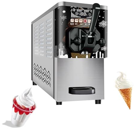 Huangj-0527 Ice Cream Maker Commercial Ice Cream Machine Cone Fully Automatic Single Head Soft Ice Cream Machine Soft Serve Machine