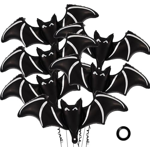 Halloween Fledermaus Luftballons, Riesen Schwarze Fledermaus Folienballon, Helium Ballons für Halloween Geburtstag Party Deko