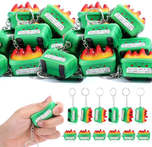 Cunno 24 Pcs Funny Stress Balls for Coworkers Dumpster Keychains Bulk Inspirational Appreciation Gifts Positive Stress Balls for Adults Coworker Emotional Party Supplies Goodie Stuffer