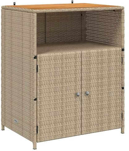 vidaXL Schrank mit Tür Beige 70 x 50 x 87 cm Polyester und Roly Ratten