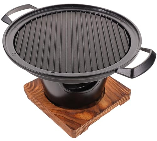 Mini barbecue portatile per 2-3 persone, senza fumo, forno da tavolo compatto per campeggio, barbecue con piastra grande, perfetta per picnic e tailgating