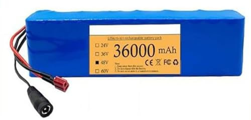 48V 36Ah pour vélo électrique Batterie au Lithium 13S2P Ebike avec Chargeur Batterie au Lithium Batterie de Scooter pour Moteurs 250W~700W Résistant au vieillissement 48V 36Ah,XT60+T