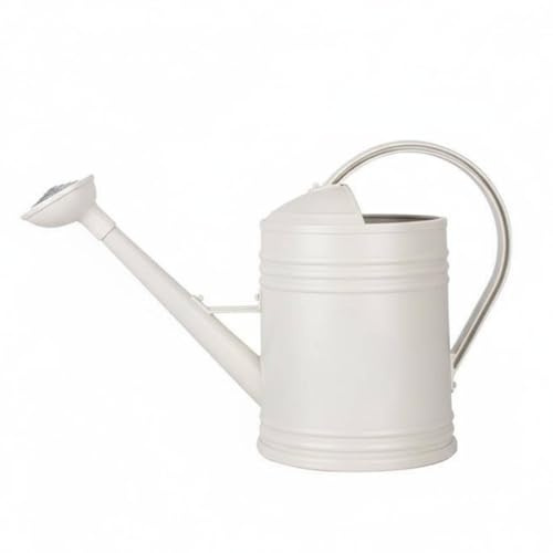 Qianly Annaffiatoio a Becco Allungato, Innaffiatoio Plastica Ispessito | Beccuccio Lungo Grande Capacità, Innaffiatoio da Giardino, Bianco, 4L
