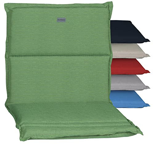 acamp Niedriglehner Auflagen Paddy Model B | Made in EU nach Öko-Tex Standard | Lichtechte Gartenstuhlauflagen Niederlehner ohne Ausbleichen | Atmungsaktive Stuhlauflage Niedriglehner in Hell-Grün