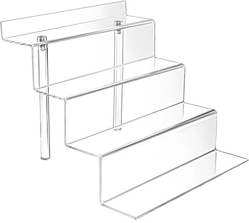 Kurtzy Acryl Ständer - Durchsichtiger Parfüm Organizer mit 4 Ebenen - Deko Acryl Regal für Actionfiguren, Cupcakes/Desserts, Make-up, Nagellack, Spielzeug, Kleine Sammlerstücke & Mehr