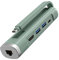 Hub USB C, Elexlinco 5 en 1 USB C Docking Station, Doble USB-A 5Gbps Transmisión, PD 100W Puerto, 4K HDMI Puerto,1000Mbps Rj45 Ethernet, Compatible con MacBook, iPad, Laptop und Mehr (Verde Menta)