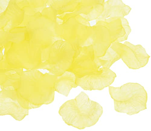 PATIKIL 2000pz Petali Rosa Artificiali Fiori Finti Seta Decorazione Giallo | Forniture, per Notte Romantica, Decorazioni per Eventi, per Feste, Matrimonio, Petali