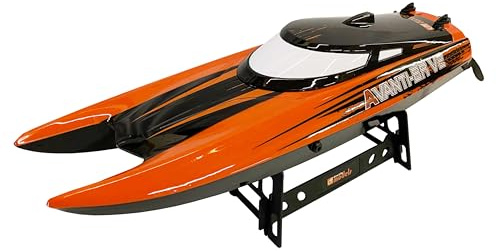 DF Models Avanti BR V2 - Barca RTR, spazzolata, 44 x 12 x 10 cm, ca. 580 g, a partire dai 14 anni, con batteria e cavo di ricarica USB, catamarano da racing telecomandato, giocattolo 3640