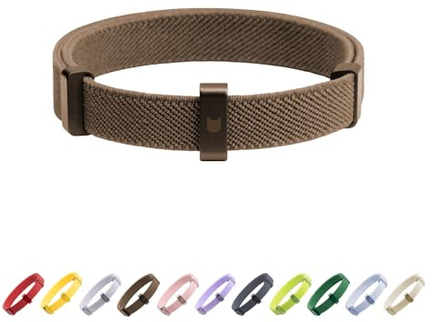 BuddyArmor Safety Cat Collar - U.S. IDA Gold Awarding Design, Stretch Elastic Quick Release, Non Breakaway - Light Weight for Kitten, Neck Fit 5.9'-11.8' for All Small Large Cat,S(Cocoa)