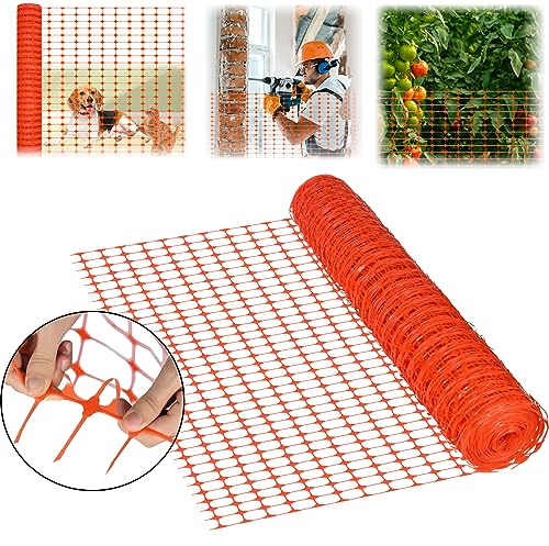 LARS360 1 x 30m Absperrzaun, Schutznetz aus Kunststoff Bauzaun Warnnetz Auffangnetz Fangnetz Wildzaun Fangzaun Warnzaun, Ohne Umreifung, Orange (1 Rolle)