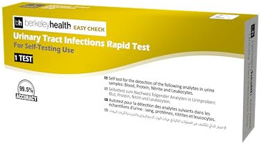 Kit per l’autovalutazione delle infezioni del tratto urinario Easy Check Berkeley Health | Rileva la presenza di leucociti, nitriti e proteine | Rapido e accurato al 99,5%
