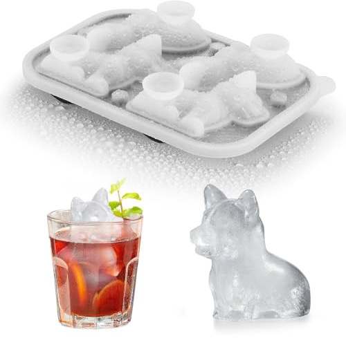 Moguri 3D Eiswürfel mit Corgi-Form, lustige Geschenke für Hundeliebhaber, Corgi-Cocktail