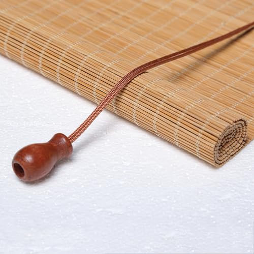 zcru004 Natürliche Bambusrollo Bambus Rollo Raffrollo Sonnenschutz Sichtschutz Rollo Sichtschutz Rollo für Fenster und Türen,Anpassbar (75x100cm)