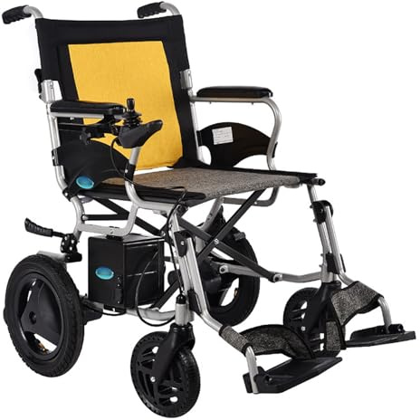 Fauteuils Roulants Électriques Portables, Fauteuil Roulant Electrique Pliable Leger 18.5Kg, Chaise De Voyage Confortable 87x103x66cm
