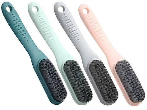 4 Stück Schuhbürste, Kunststoffbürste, Reinigungsbürste, langer Griff, Schuhbürste, Schuhschrubber, langer Griff, Bürste, Schuhe, Reinigung, Schrubber, Stiefelbürste, Schuhbürste mit langem Griff, Wäs