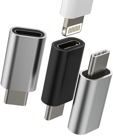 Adaptador USB C (3 unidades) Cable de carga rápida Lightning a conector tipo C adaptador de carga para Apple iPhone15 Pro Max Charger para iPad PD Power Jack Android Teléfono móvil Thunderbolt