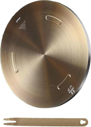 Lifenergric Diffuseur de chaleur pour cuisinière à gaz, plaque d'adaptation de plaque à induction avec poignée amovible, diffuseur de chaleur pour cuisinière à induction, 24 cm