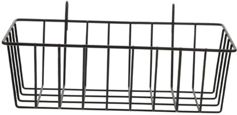 ABOOFAN Cesta Colgante De Alambre Pequeña Negra Para Baño y Cocina, Estante De Almacenamiento De Hierro Resistente Al Agua y Antioxidante, Organizador Sin Perforación Para Pared,