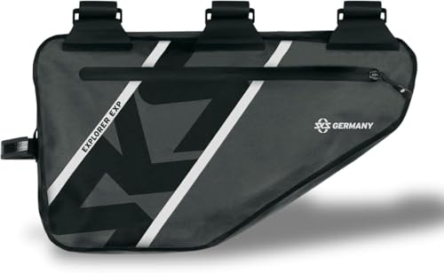 SKS GERMANY Explorer EXP. FRAMEBAG wasserdichte Bikepacking-Rahmentasche (Fahrradzubehör mit Extrafach für Minitool und Minipumpe, reflektierende Elemente, individuelle Befestigung möglich)
