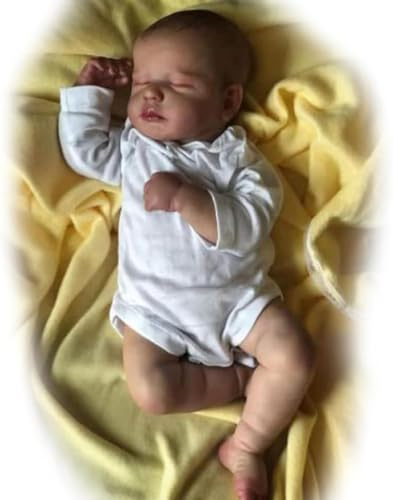 AIBAOLIAN Reborn Puppe 20 Zoll 50cm Weiches Vinylsilikon Tuch Körper,Sieht aus wie EIN echtes Baby Lebensechte schlafende Baby Puppen Handgemacht Neugeborene