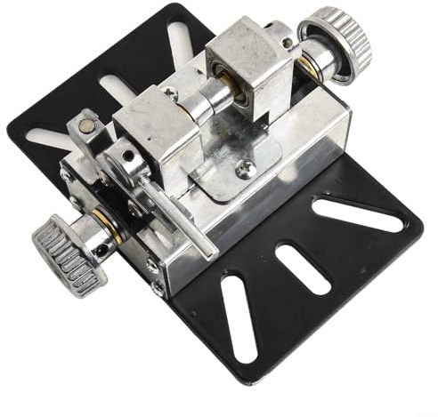 Étau d'établi pour bricolage et base de perceuse d'établi, support de boule en alliage d'aluminium avec mâchoire réglable pour perles de 4 mm à 35 mm et petites pièces