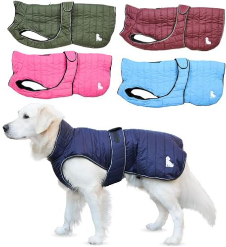 MS-Trachten Hundemantel Winter Mantel Hund Winterhundemantel mit Leinenportal (Pink, S)