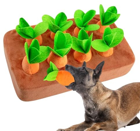 Schnüffelteppich Hunde - Karotten Hundespielzeug | Pull The Carrot Stofftier Backenzähne Spielzeug | Karotten Schnüffelteppich Für Kleine Mittlere Große Hunde Mentale Stimulation Ihres Hundes