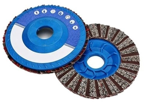 Ruota for lucidatura a disco lamellare elettrolitico diamantato compatibile da 115 mm(Black-Grit 60,2 pc)