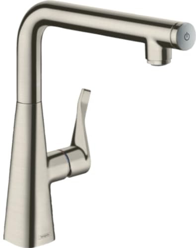 hansgrohe Metris Select Einhebel-Küchenarmatur, Komfort-Höhe 260 mm, Edelstahl Finish