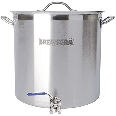 Brewferm Braukessel Edelstahl 70 l mit Kugelhahn (45 x 45 cm)