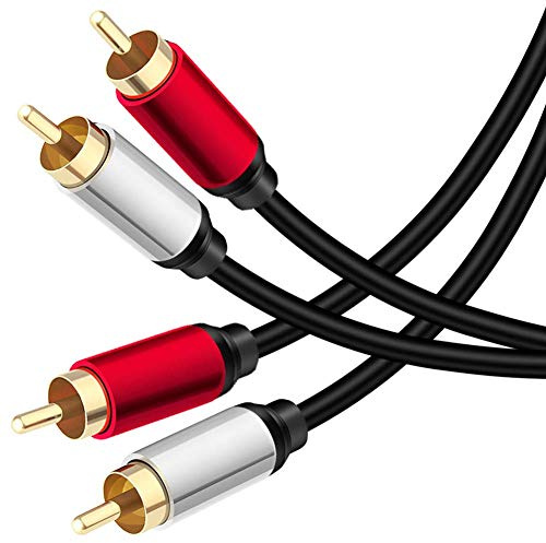 Yeung Qee 2RCA Male to 2RCA Male Stereo Audio Cable 3M,Dual Shielded Gold-Plated RCA Stereo Cable,Suitable for Home Theater, Amplifier, HDTV, Game Console, Hi-Fi System. … (3m/10ft)