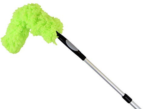 Teleskopstange 4 Meter mit Staubwedel Aluminiumstange Ausziehbar inkl. individuell formbaren Aufsatz zur Staub entfernung