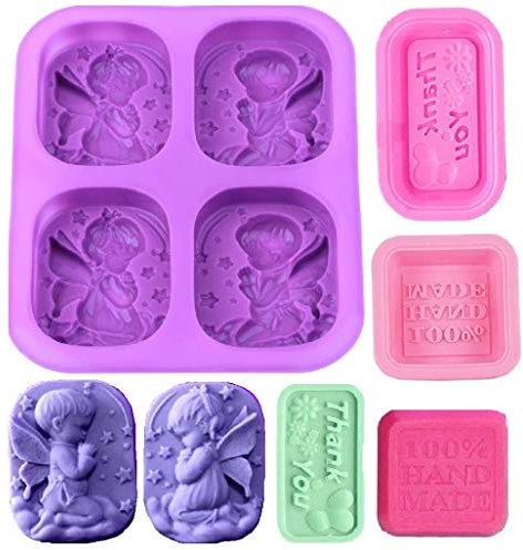 ANKKY Stampi per Sapone Formine in Silicone Riutilizzabile Stampini per Saponette per Fare Sapone Fatto a Mano, Cupcake, Gelatina, Pasticceria, Dessert, Cioccolato, Ghiaccio, ECC