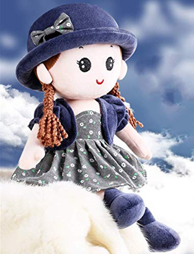 Puppe Kinder Stoffpuppe Mädchen Weichpuppe mit Haaren Kinderpuppe Prinzessin Plüschpuppe Weich Babypuppe Stoff Spielzeug Baby Kuschelpuppe Klein Plüschpuppe Geschenk Geburtstag Wehinachten Ostern
