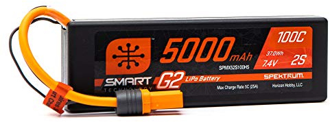 Spektrum 5000mAh 2S 7.4V Smart G2 LiPo 100C; IC5
