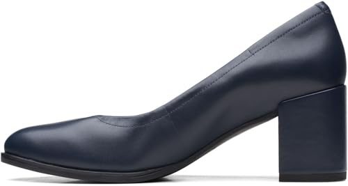 Clarks Freva55 Court Womens Navy Leather, 6