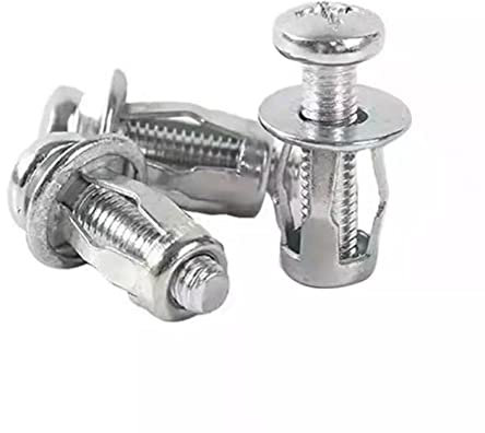 ZYWUOY Metall-Hohlraumdübel, M5 Metall-Blütenblattschraube, Hohlmetall-Wandmutter, Auto-Metallschraube, Blütenblattmuttern für Wagenheber/Schlossmutter, 10 Stück