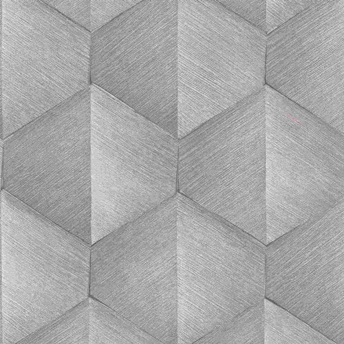 Erismann 10370-38 Fashion for Walls 4 Papier peint intissé Motif 0,53 x 10,05 m Gris Salon Couloir Bureau Cuisine Salon Salon Couloir Bureau Cuisine Salon