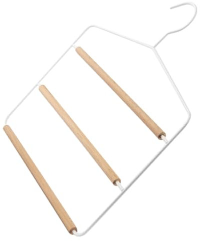 OFFSCH kleiderständer Kleiderbügel multifunktionale Hosenbügel Garderoben-Hosen-Organizer mehrlagige Hosenbügel Hosenaufhänger Lagerung Krawattenhalter Gürtelhalter Hosenständer Holz